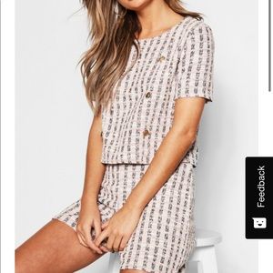 Boohoo tweed co-ord set